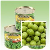ถั่วลันเตาในน้ำเกลือบรรจุกระป๋อง (canned green peas in brine)